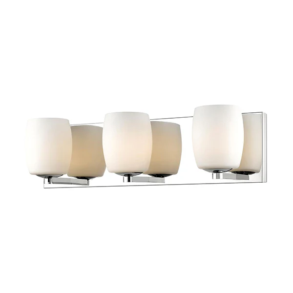 Serenity 3-Lamp Vanity Light, Mirrored Stainless Steel