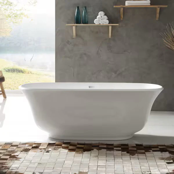 Celeste 66-3/4 in x 29 in Oval Center Drain Bathtub - Image 7