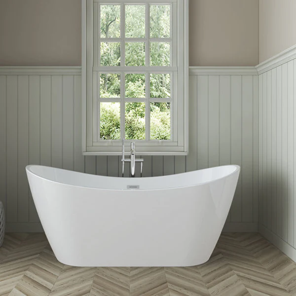 Nairobi 67 in x 31-3/4 in Oval Center Drain Bathtub - Image 6