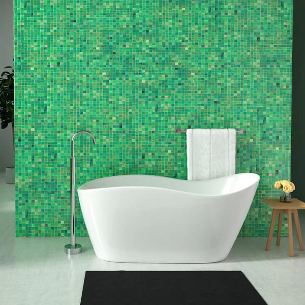 Raelene 65 in x 28-1/2 in Oval Center Drain Bathtub - Image 6