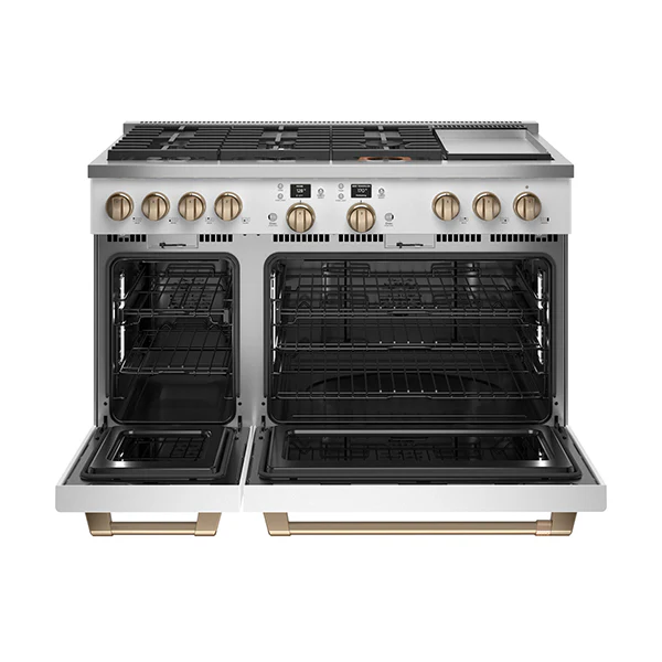 48 in Smart Free Standing Dual-Fuel Commercial-Style Range with 6 Burners and Griddle - Image 3
