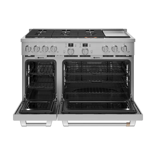 48 in Smart Free Standing Dual-Fuel Commercial-Style Range with 6 Burners and Griddle - Image 4