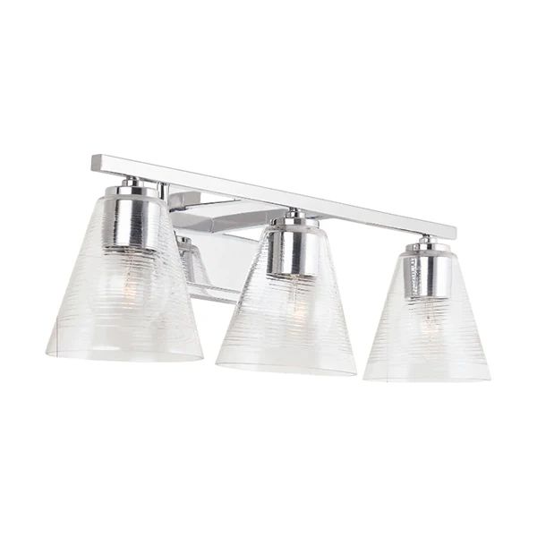 Layla 3-Light 24 in Bathroom Vanity Light, Chrome