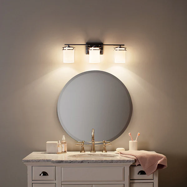 Layla 3-Light 24 in Bathroom Vanity Light, Chrome - Image 2