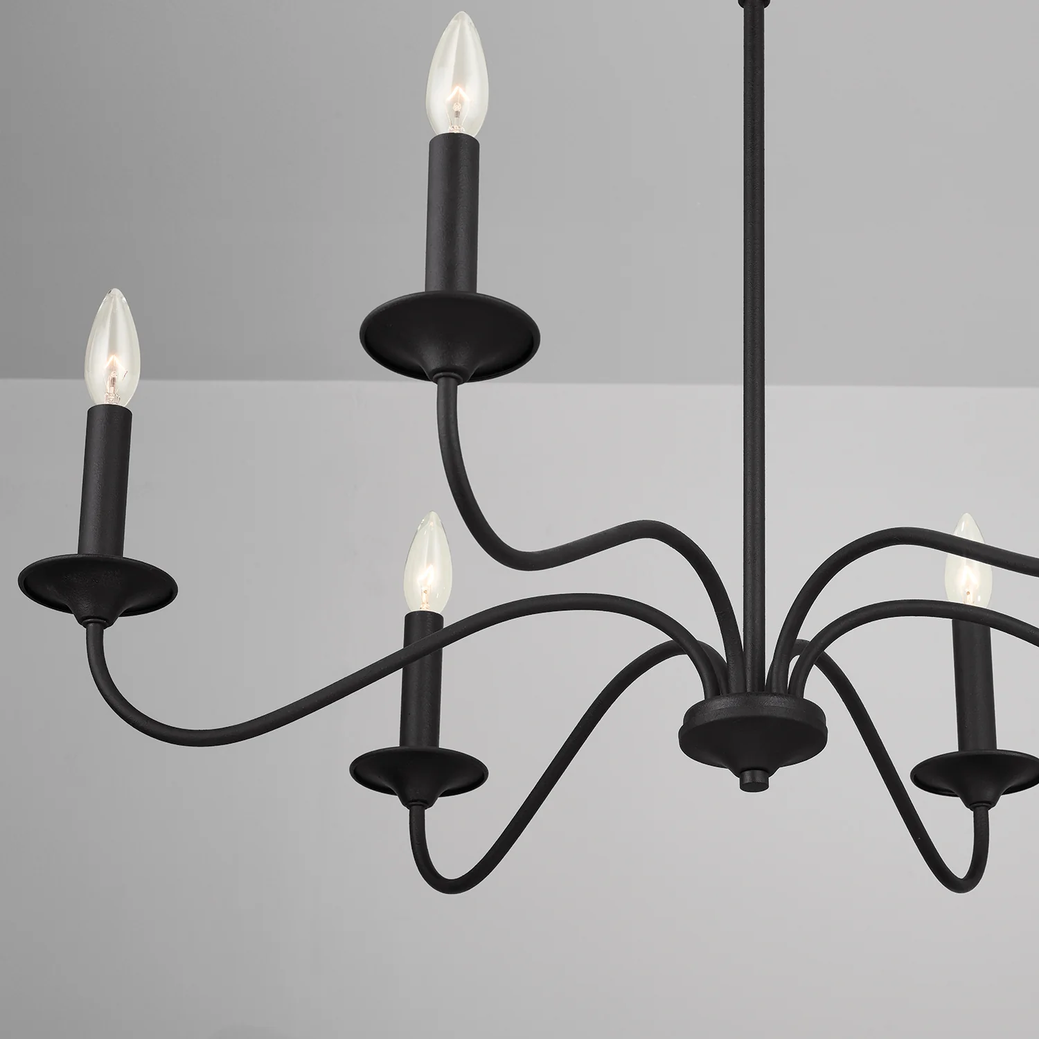 Vincent 6-Light Chandelier, Black Iron - Image 5