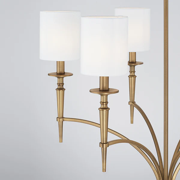 Abbie 6-Light Chandelier, Aged Brass - Image 2