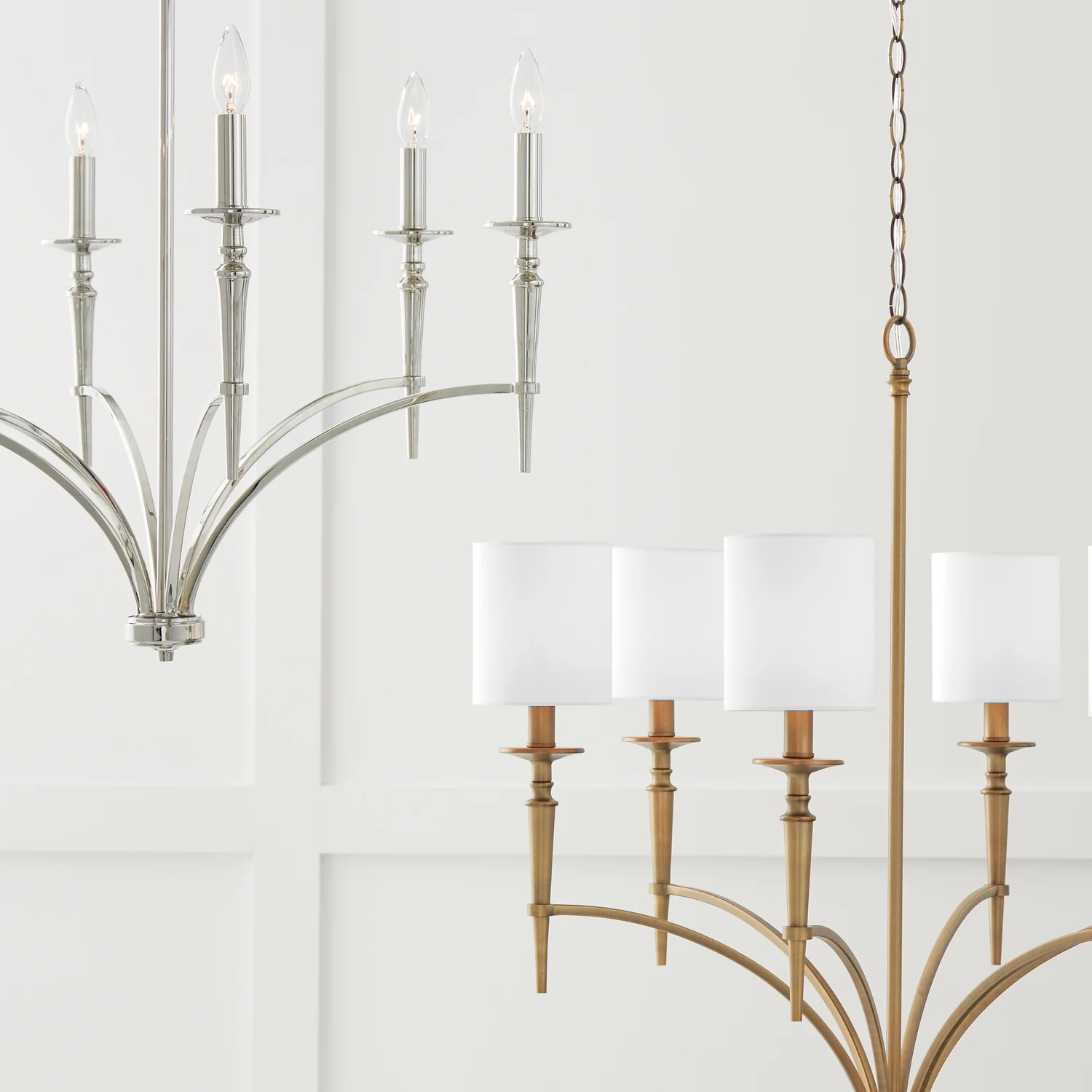 Abbie 6-Light Chandelier, Aged Brass - Image 6
