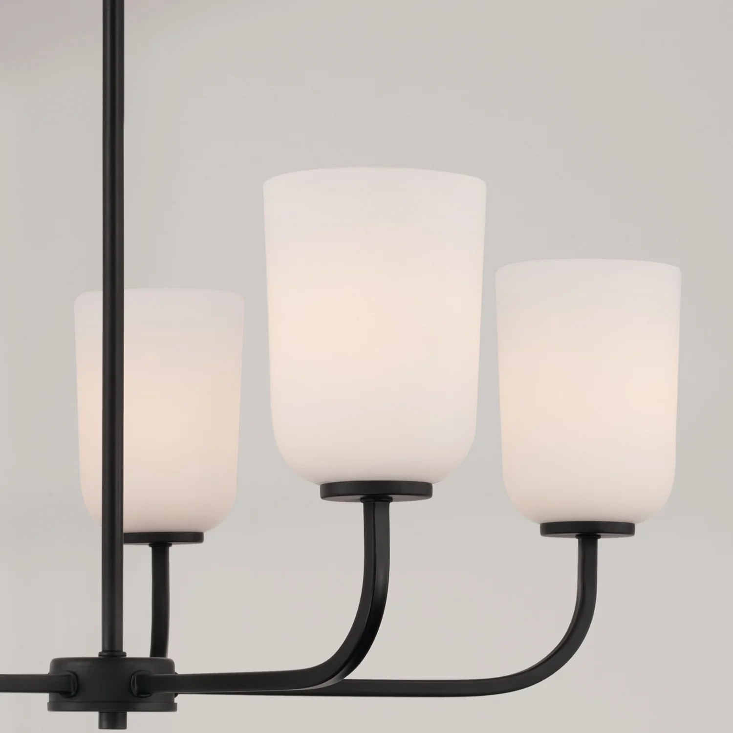 Lawson 5-Light Chandelier with Soft White Glass, Matte Black - Image 4