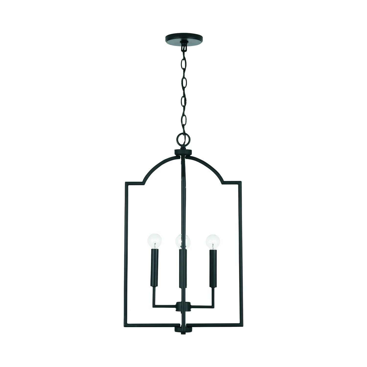 16 in W x 27 in H 4-Light Foyer Pendant in Matte Black - Image 5