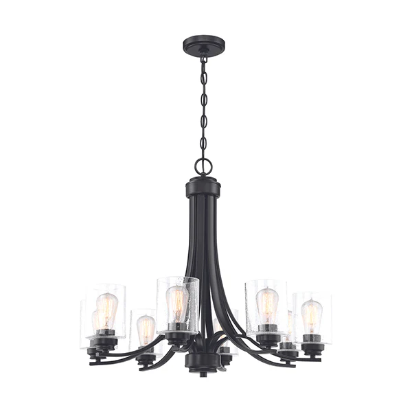Bolden 8 Light Chandelier, Flat Black