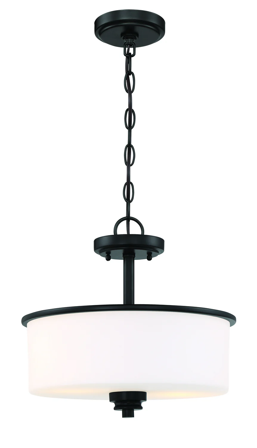 Bolden 2-Light 13 in Convertible Semi-Flush Mount Ceiling Light, Flat Black - Image 5