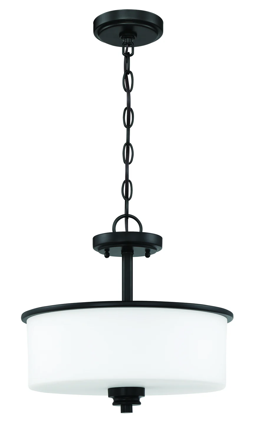 Bolden 2-Light 13 in Convertible Semi-Flush Mount Ceiling Light, Flat Black - Image 6