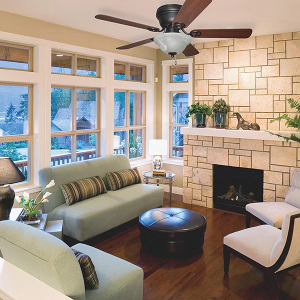 Wyman 42 in 5 Blade Reversible Ceiling Fan with Light - Image 4