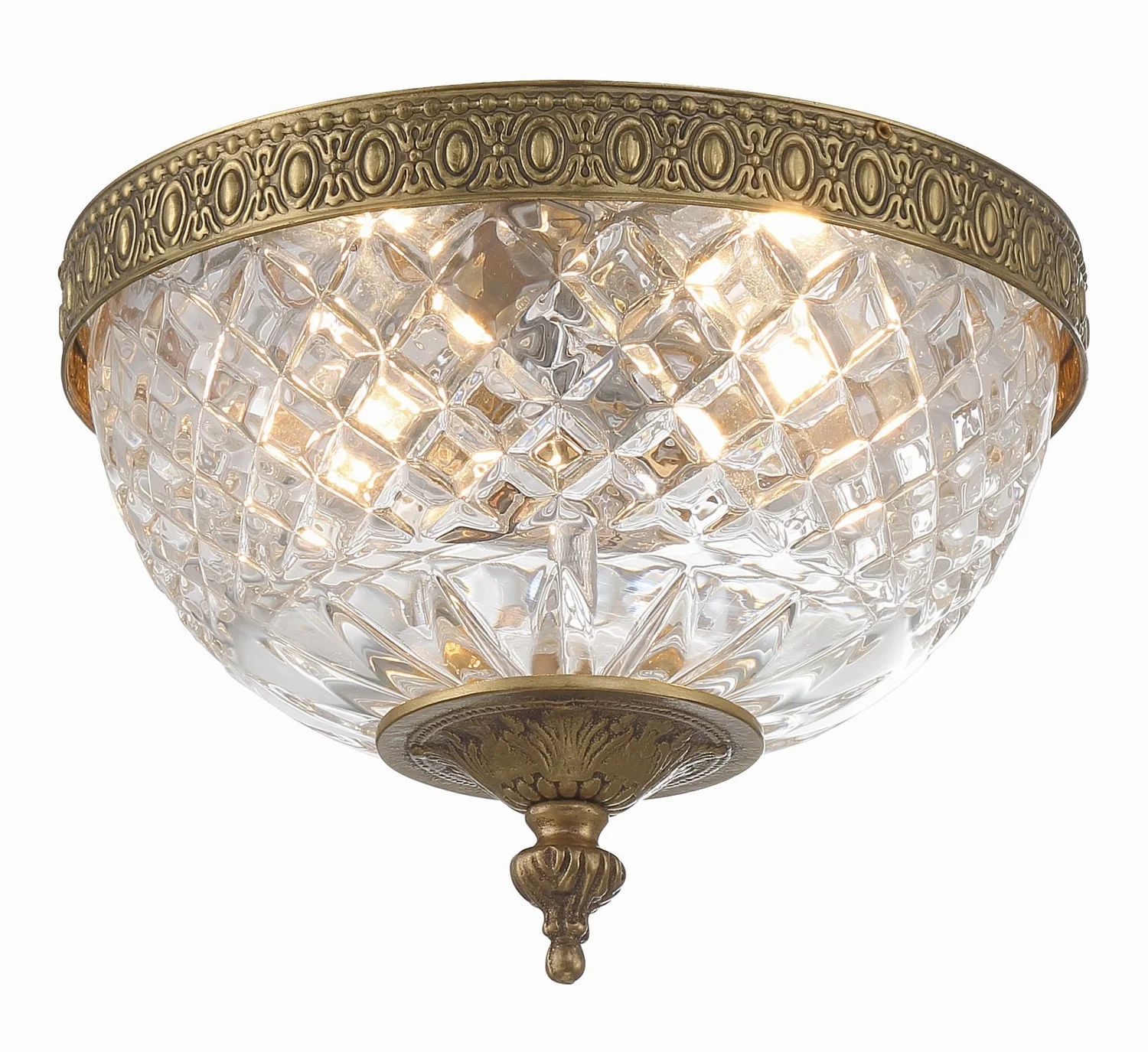 Radley 2-Light 8 in Flush Ceiling Light, Olde Brass - Image 2