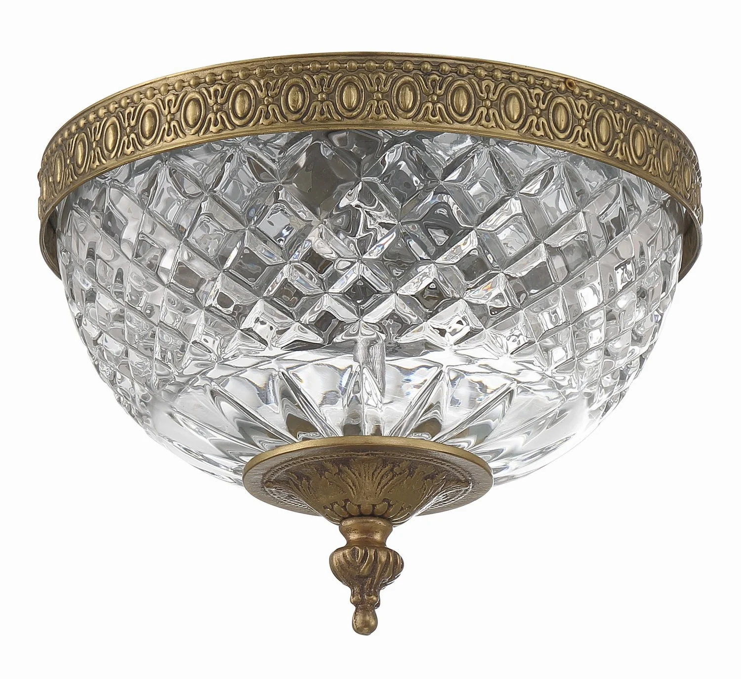 Radley 2-Light 8 in Flush Ceiling Light, Olde Brass - Image 3