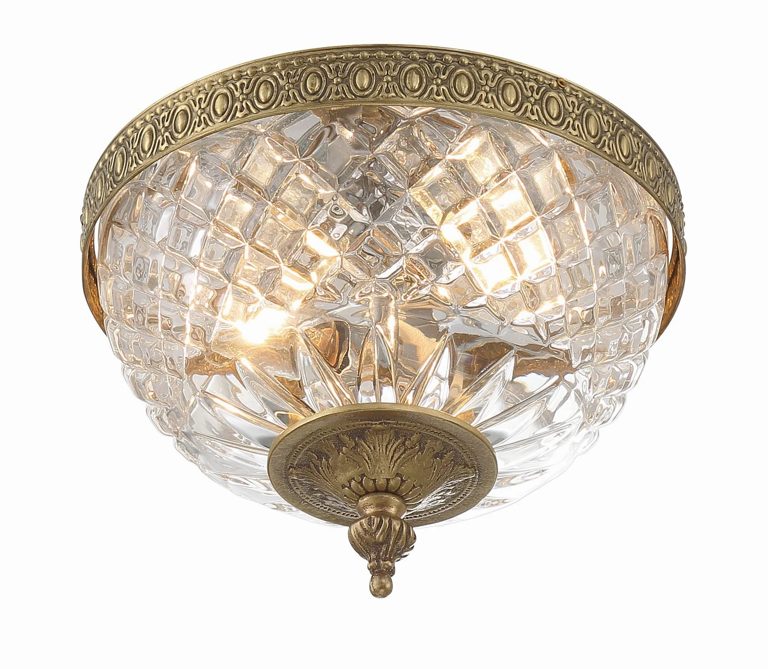 Radley 2-Light 8 in Flush Ceiling Light, Olde Brass - Image 4