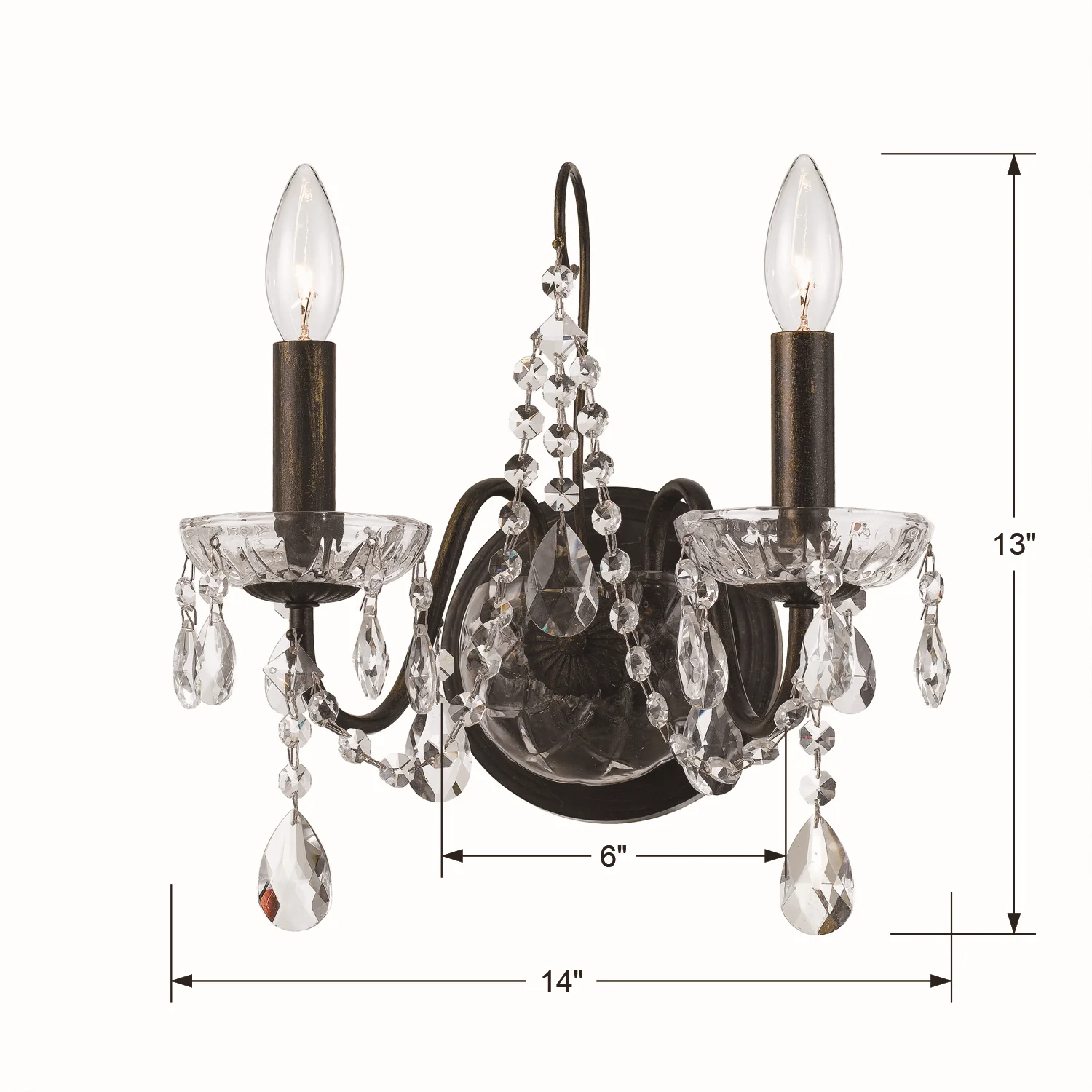 Butler 2-Light Wall Sconce, English Bronze - Image 3