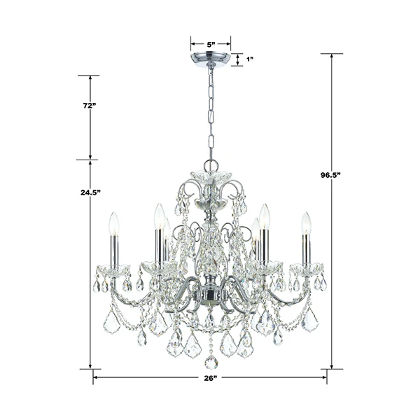 Imperial 26 in Chandelier, Polished Chrome - Image 2