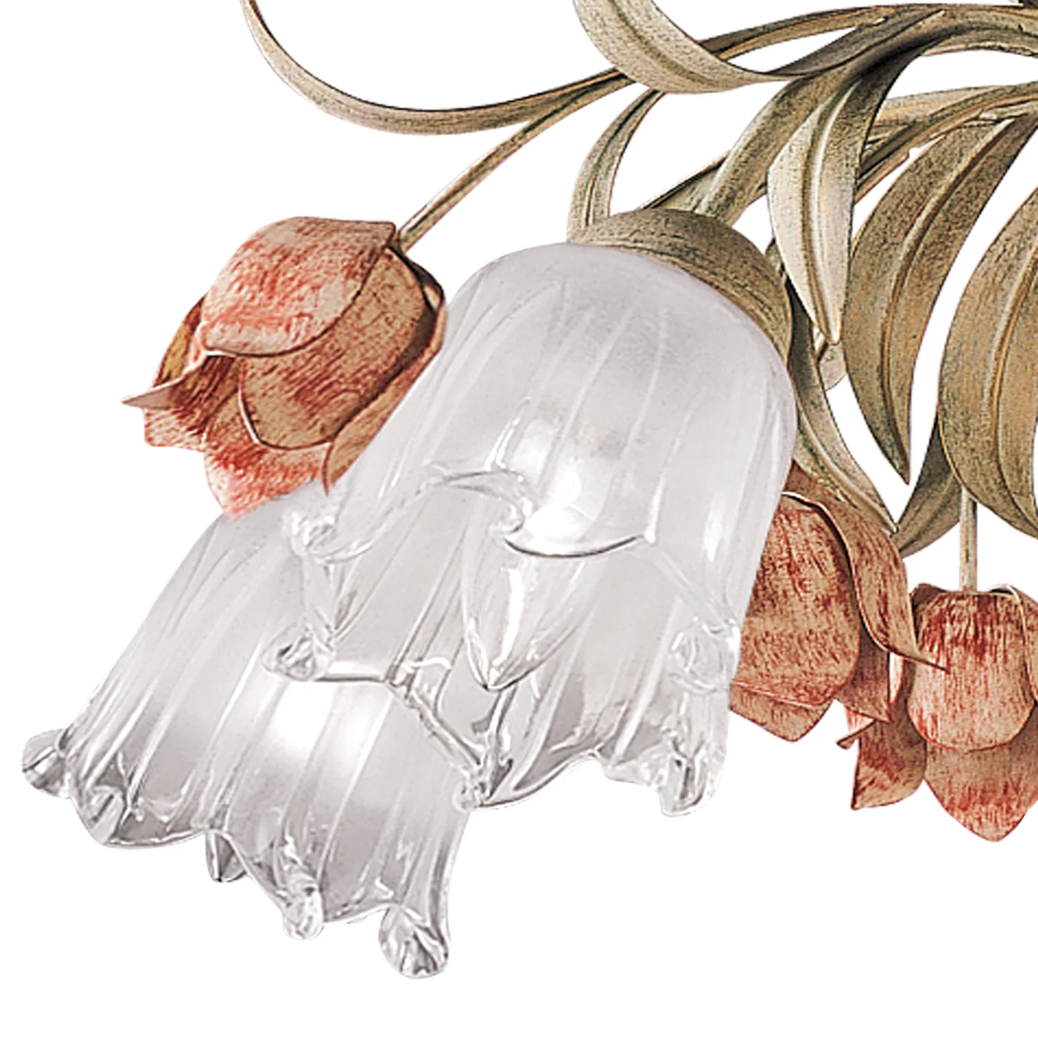 Southport 5-Light Floral Semi-Flush Mount Ceiling Light, Sage Rose - Image 3