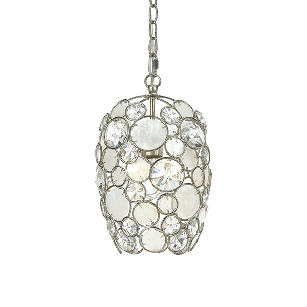Palla 8.5 in Chandelier, Antique Silver