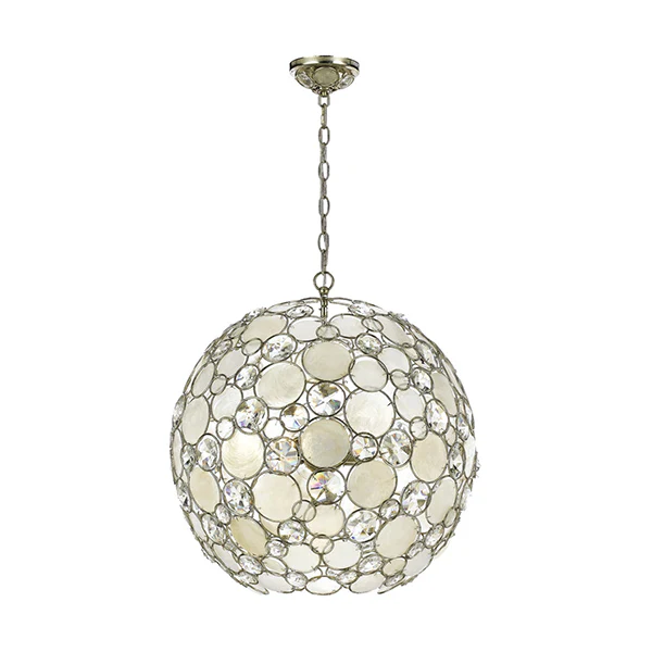 Palla 6-Light Chandelier, Antique Silver