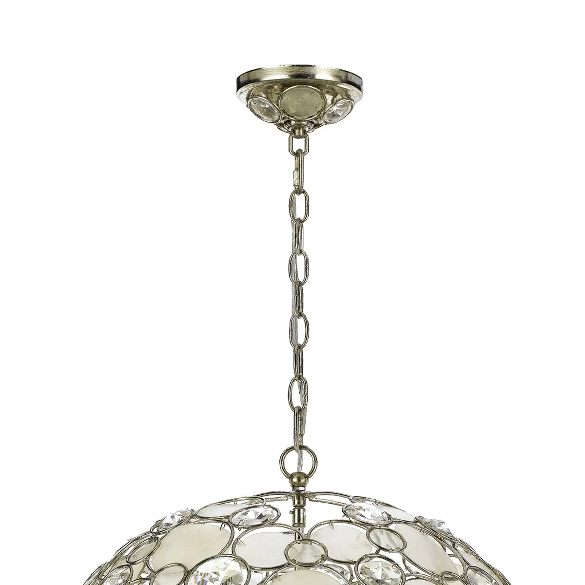 Palla 6-Light Chandelier, Antique Silver - Image 6