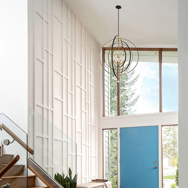 Luna 60 in Chandelier, English Bronze + Antique Gold - Image 3
