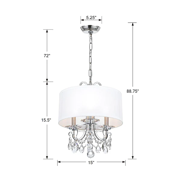 Othello 14 in Chandelier, Polished Chrome - Image 2