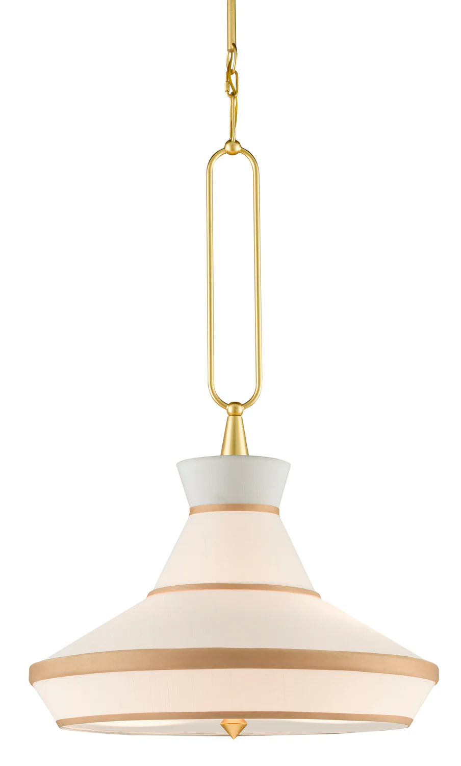 Gold and White Pendant, Perth, 9000-0770, 10 ft Cord Length, 12 in Dia, Modern Style
