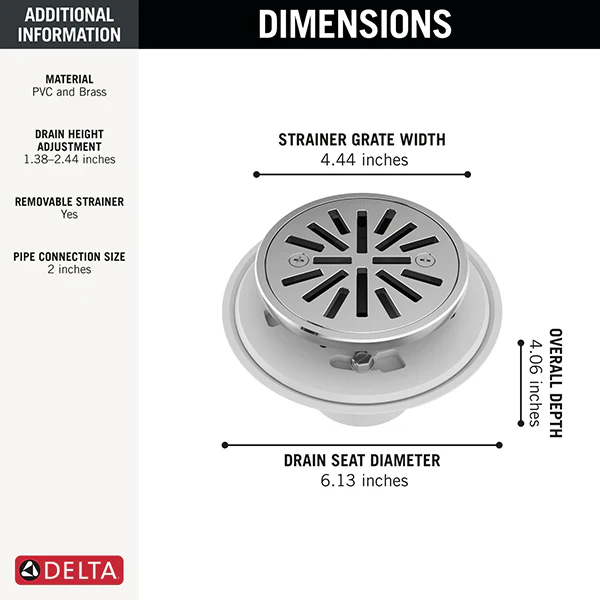 Decorative 4 in Round Tile-In Shower Drain - Image 6