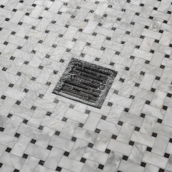 Decorative 4 in Square Tile-In Shower Drain - Image 15