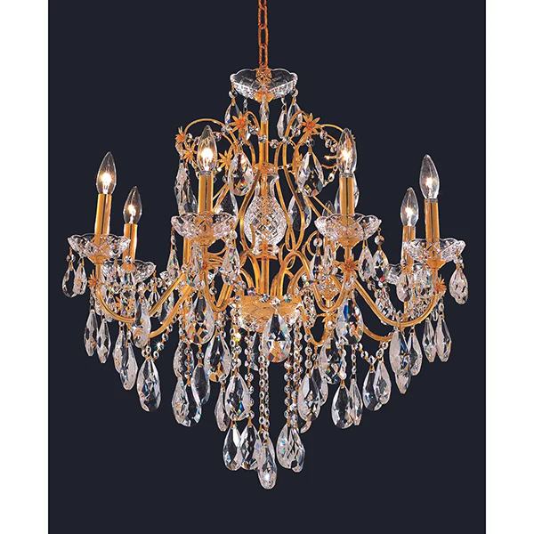 St. Francis 8-Light Chandelier, Clear Crystal/Gold - Image 2