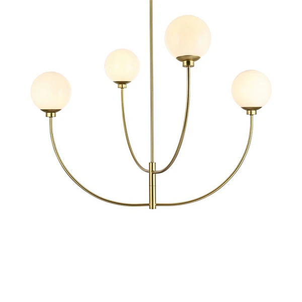 Nyomi 4-Light Chandelier, Brass - Image 2