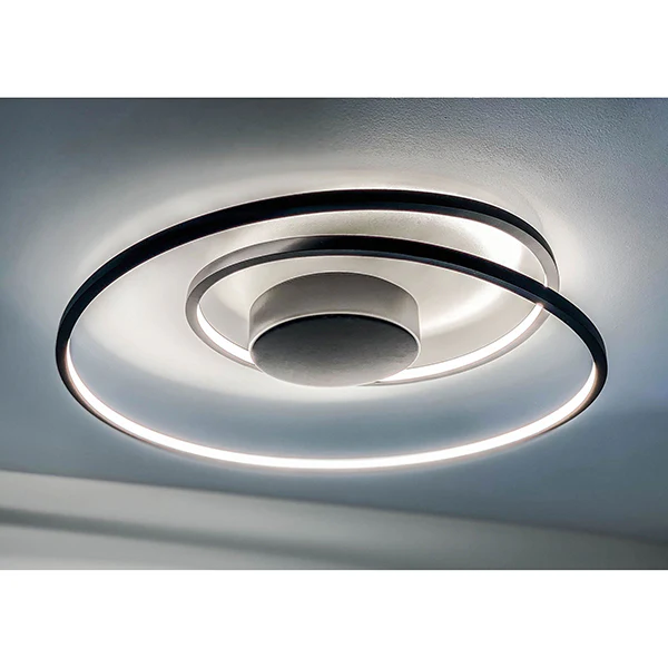 Cycle LED 24-1/2 in Flush Mount Ceiling light Fixture, Black - Image 2