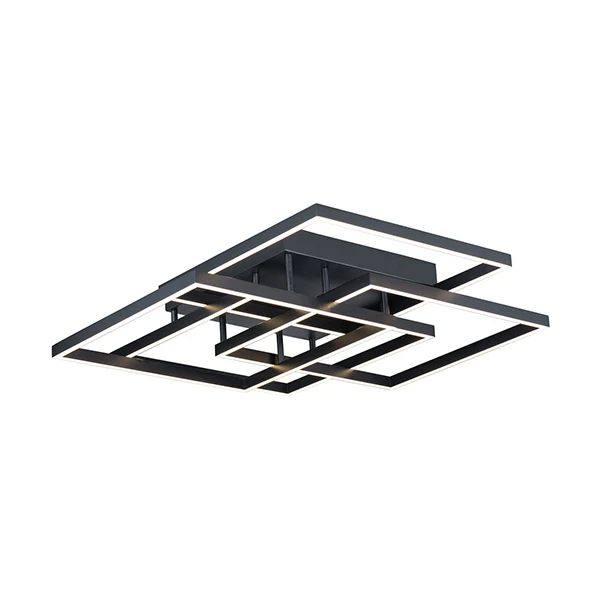 Traverse LED 31 in Flush Mount Ceiling Light Fixture, Black