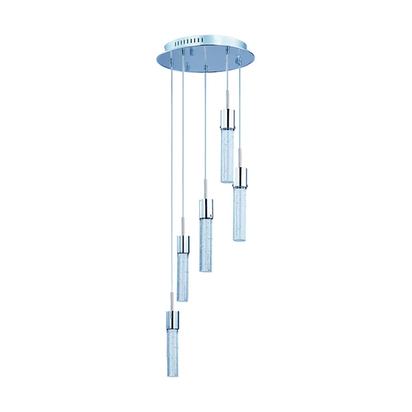 Fizz IV 5-Light Pendant, Polished Chrome