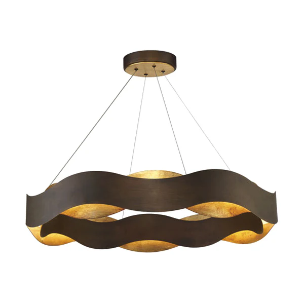 Vaughan Chandelier Ceiling-Light, Bronze Gold