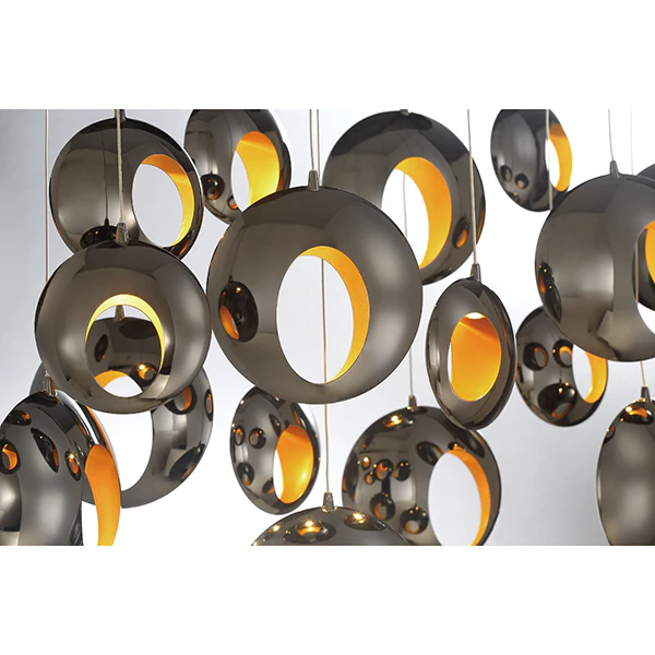 Arlington 19-Light LED Chandelier Ceiling-Light, Black Chrome - Image 2