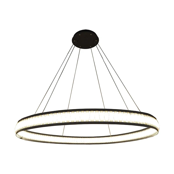 Forster 47 in Wide LED Ring Chandelier, Black