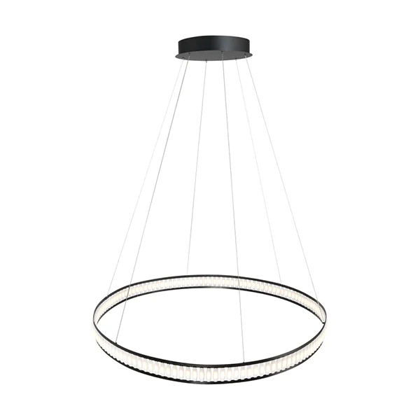 Forster 47 in Wide LED Ring Chandelier, Black - Image 2