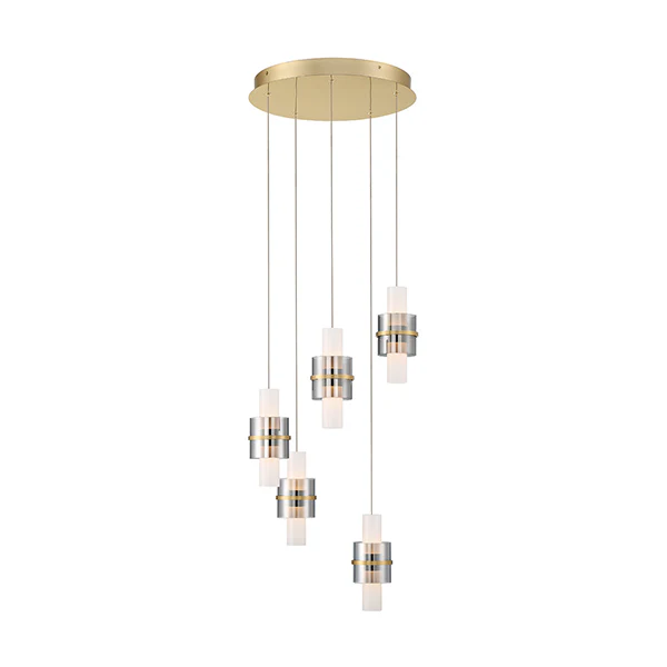 Rola 5-Light LED Chandelier, Gold