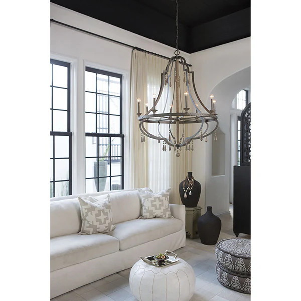 Cordoba 8-Light 1-Tier Chandelier, Distressed Iron - Image 2
