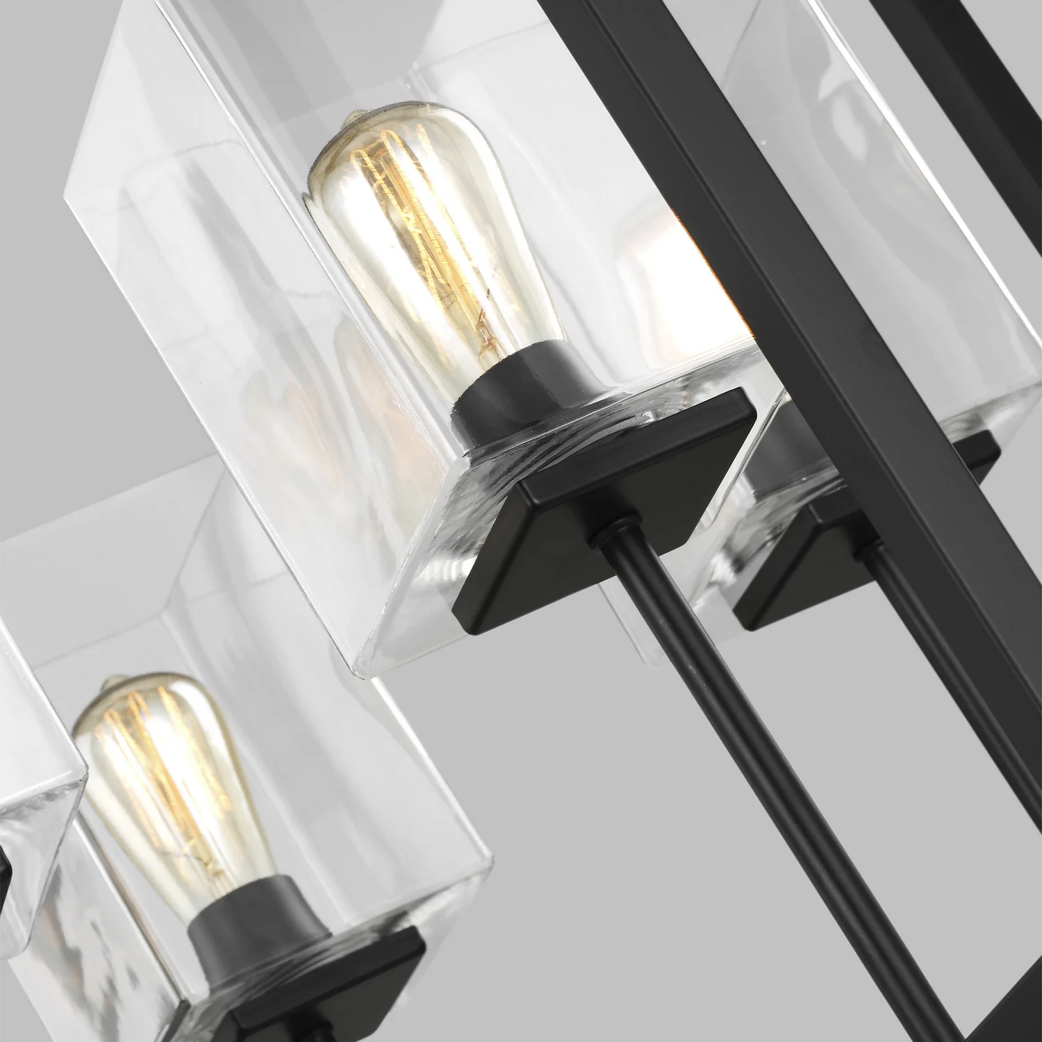 Large Four Light Hall Foyer, Matte Black - Image 2