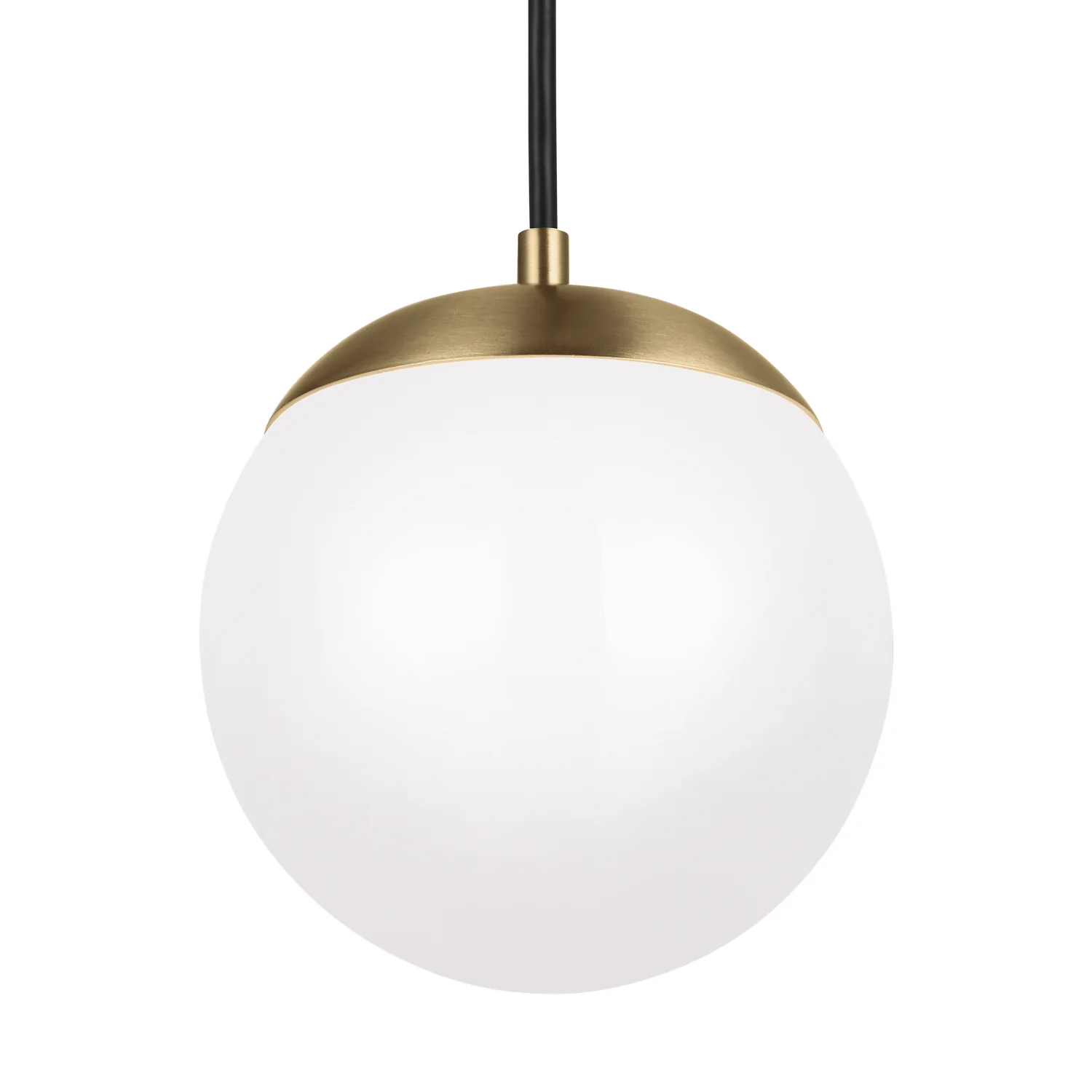 Leo Hanging Globe Small LED Pendant, Satin Brass - Image 2