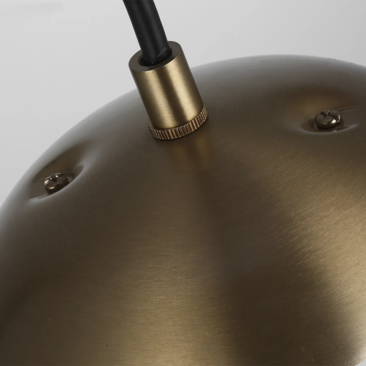 Leo Hanging Globe Small LED Pendant, Satin Brass - Image 3