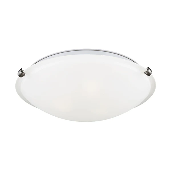 Clip 3-Light Ceiling Flush Mount, Brushed Nickel