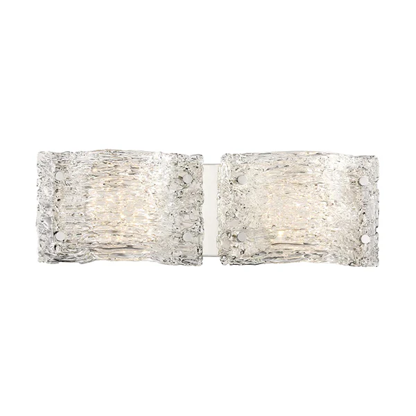Forest Ice 2-Light Bathroom Vanity Light, Chrome