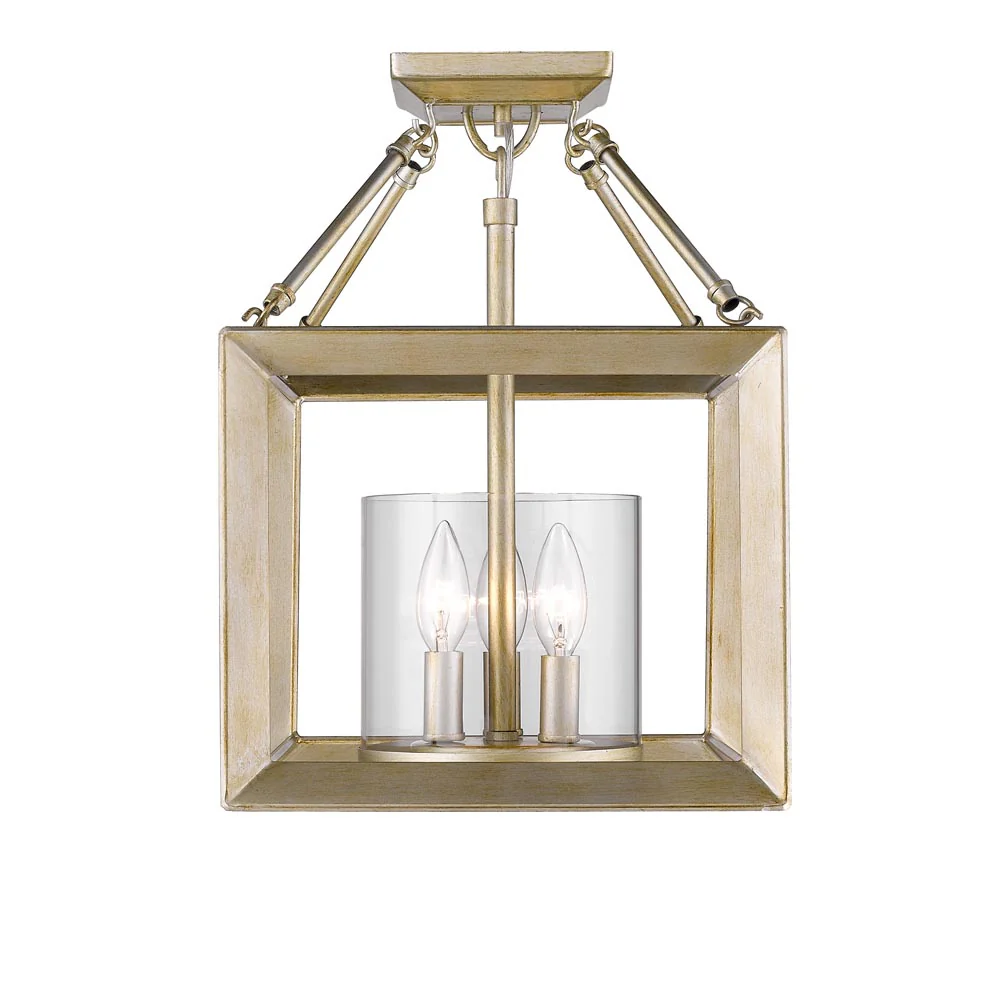 Smyth 3-Light Semi-Flush Convertible, White Gold - Image 3
