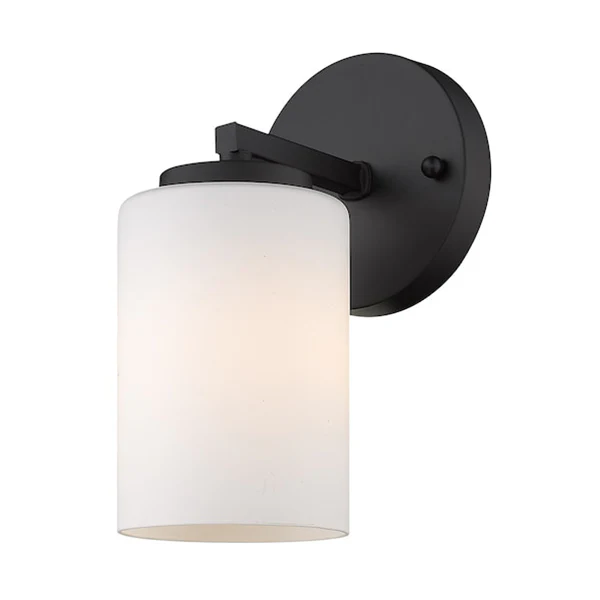 Manhattan 1-Light Transitional Bathroom for Vanity, Matte Black
