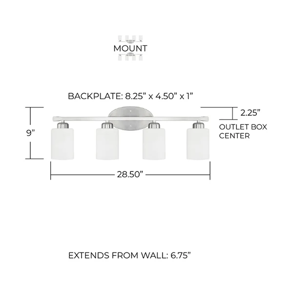 Manhattan 2-Light 16 in Bathroom Vanity Light, Matte Black - Image 2